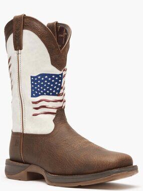 Rebel by Durango Distressed Flag Embroidery Western Boot